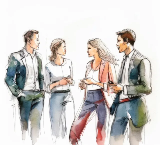 netwerkevent groep mensen die praten