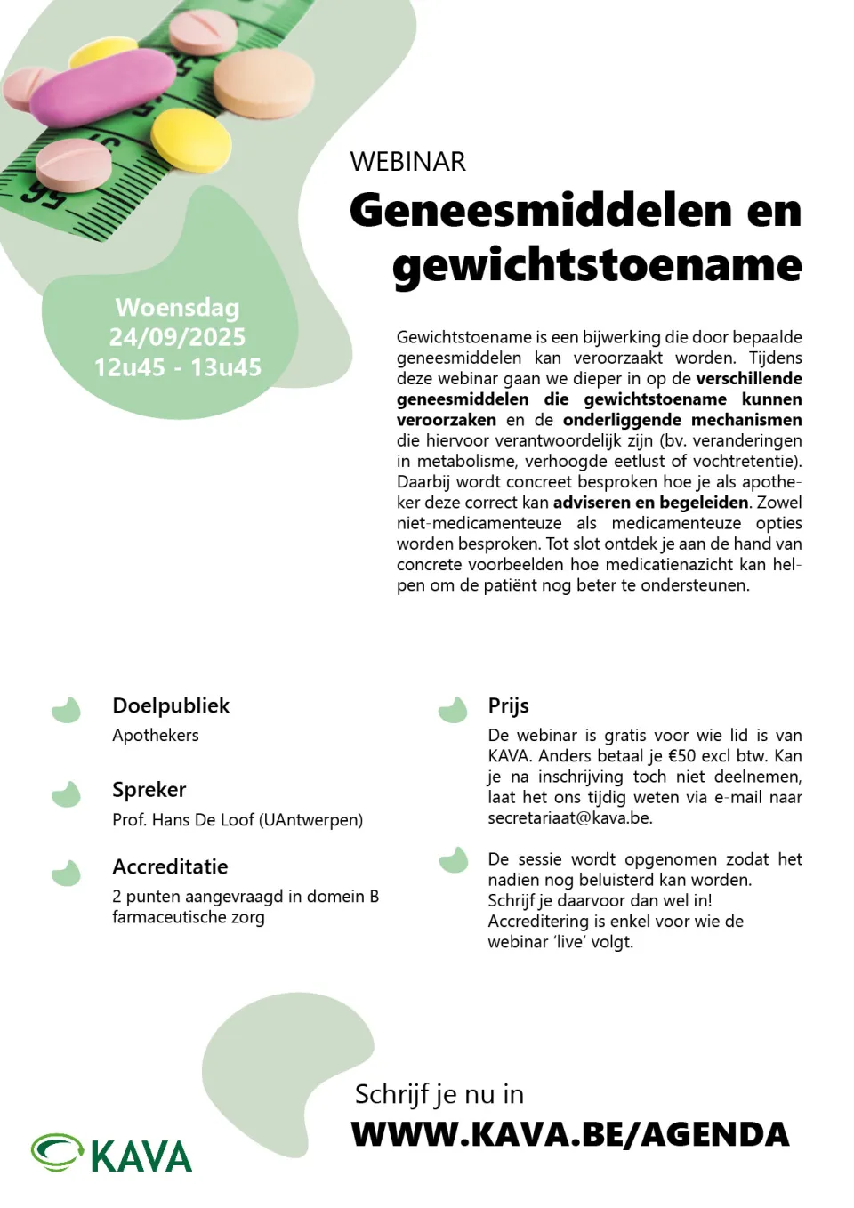 uitnodiging geneesmiddelen en overgewicht